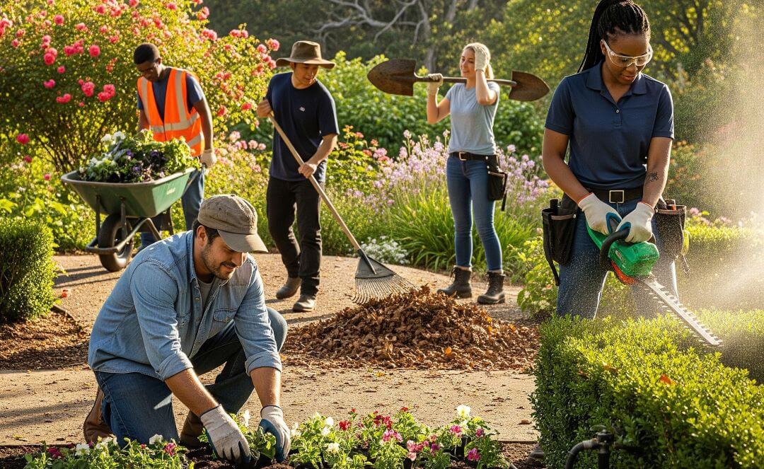 Diverse Landscapers at Work